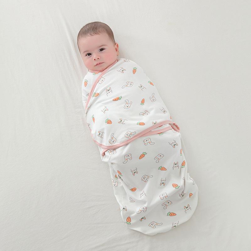 スリーパー おくるみ 新生児 ベビー モロー反射防止 びくつき防止 バンザイ型 繭型 綿 コットン オールシーズン 薄手 赤ちゃん 寝袋 夜泣き対策 安眠 出産祝い 男の子 女の子 ストライプ 星柄