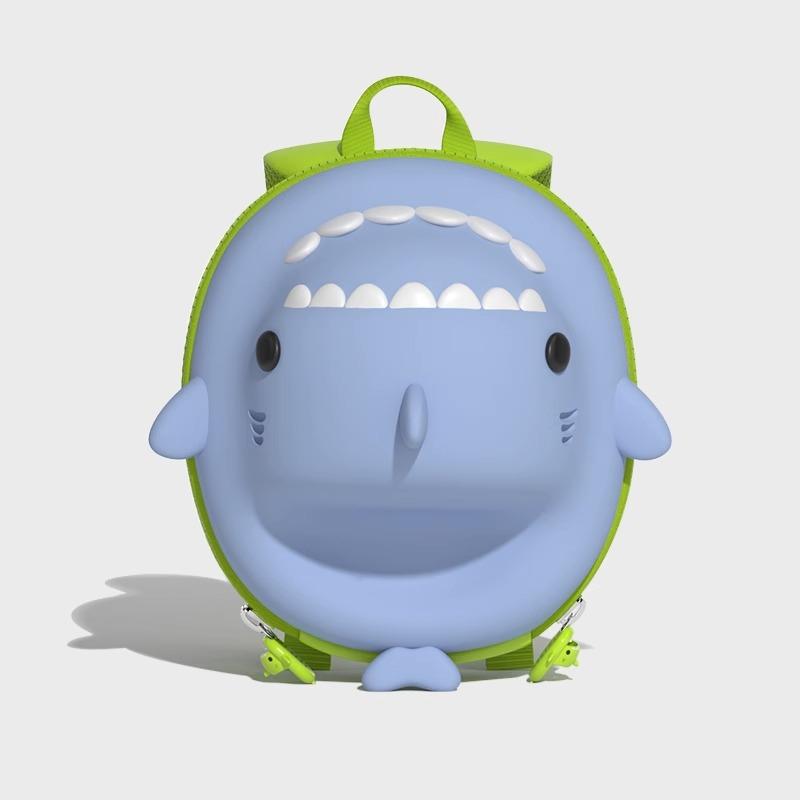 キッズリュック 男の子 女の子 男女兼用 サメ柄 キャラクター 防水 軽量 負担軽減 幼稚園 小学校 通園 ..