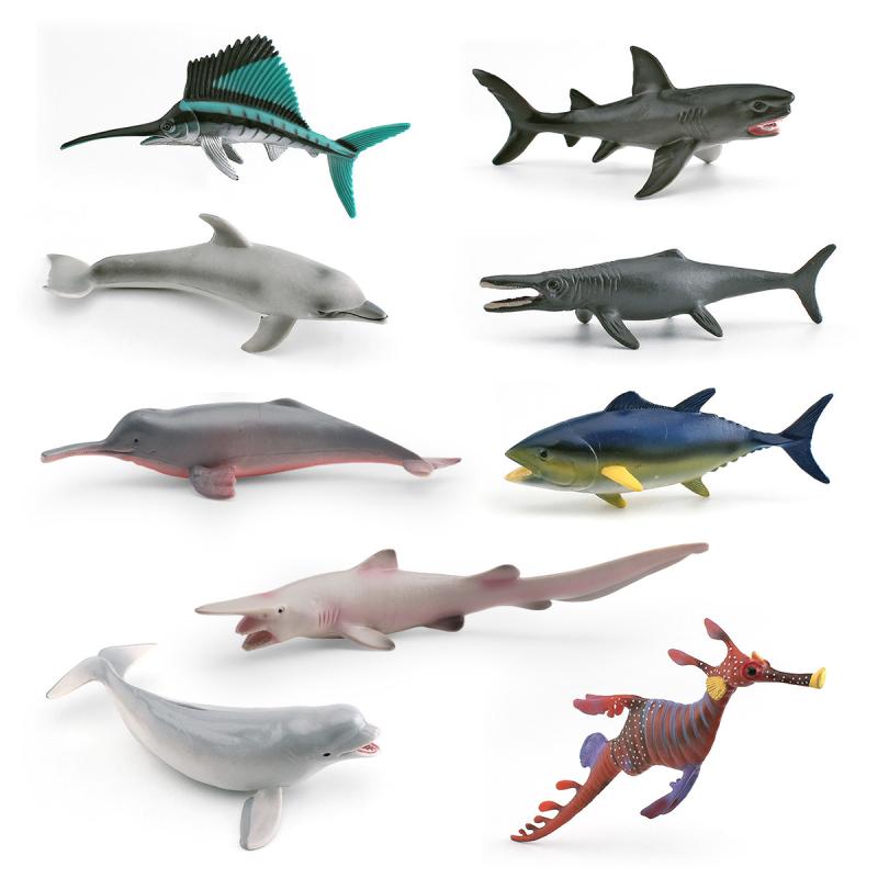 フィギュア キッズ リアル 精巧な PVC素材 海洋動物 白鯨 イルカ サメ シーホース カジキ マグロ ター..