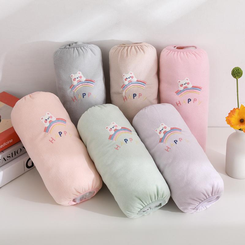 アームカバー 男女兼用 ロング丈 秋冬春 防寒 暖かい ボア素材 かわいい キャラクターデザイン 家事 勉強 事務作業 普段使い 部屋着 防汚加工 袖カバー あったか 刺繍(x2)