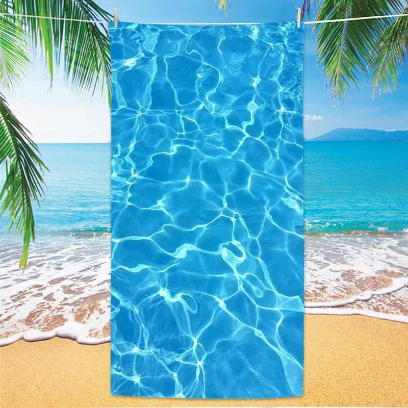 ビーチタオル バスタオル 深海 海洋動物柄 マイクロファイバー 超極細繊維 旅行 携帯 水泳 吸水 速乾 ..