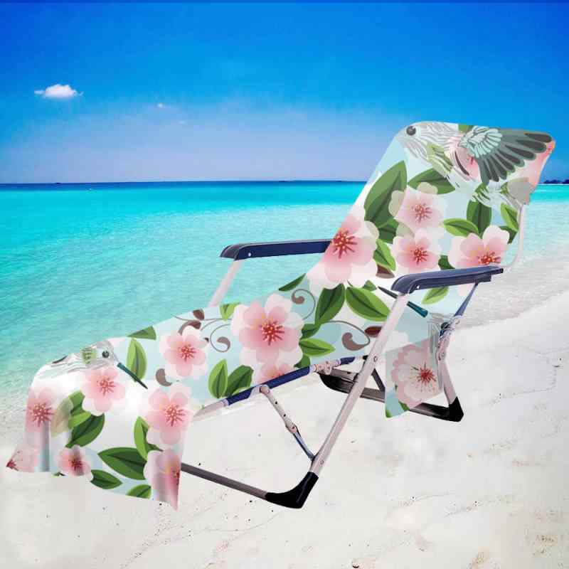 ビーチタオル ビーチチェアカバー 寝椅子カバー マイクロファイバー 絞り染め 3Dデジタルプリント 吸水速乾 ポケット付き サマー レジャー 海水浴 プール アウトドア リゾート 旅行(x2)(3)