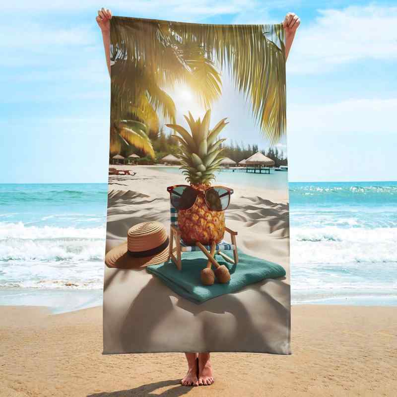 ビーチタオル マイクロファイバー 超極細繊維 大判 長方形 ショール タオル素材 速乾 吸水 バスタオル ビーチマット 夏 プール 海水浴 レジャー 旅行 アウトドア 軽量(x2)(3)