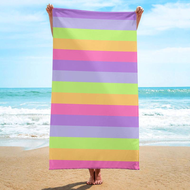 ビーチタオル マイクロファイバー 大判 スクエア 超吸水 速乾 大判クロス ショール スポーツ レジャー ..