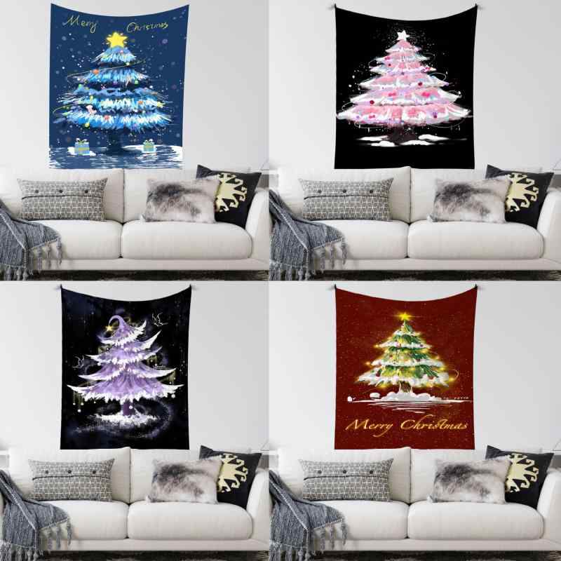 タペストリー クリスマスツリー 壁掛け ウォールデコレーション 寝室 リビング 子供部屋 ベッドサイド 背景布 厚手 フランネル ポリエステル
