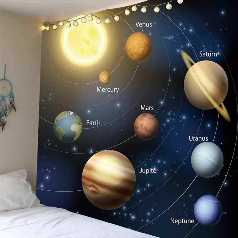 タペストリー 星空 宇宙 宇宙飛行士 寝室 寮 部屋 リビング 子供部屋 書斎 壁掛け ウォールデコレーション おしゃれ インテリア 背景布 アートポスター モダン シンプル ポリエステル素材(x2)