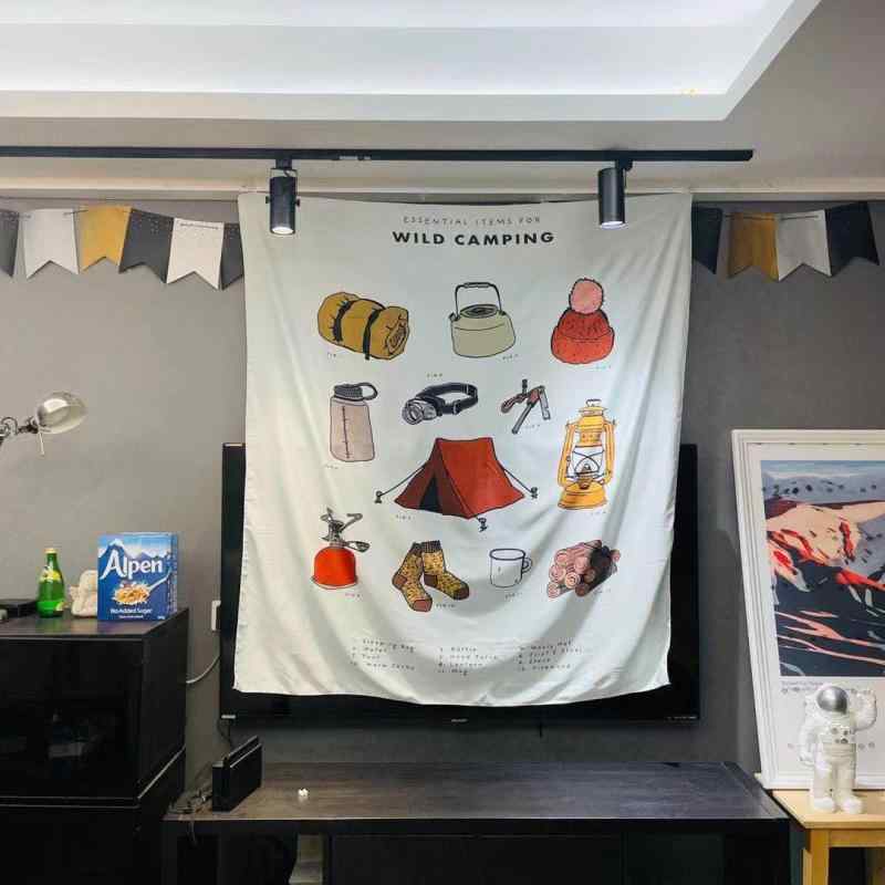 タペストリー ins風 デジタルプリント ウォールデコレーション ポリエステル 韓国風 風景柄 壁掛け 長方形 リビング 寝室 背景布 インテリア 洗濯機対応 おしゃれ 模様替え