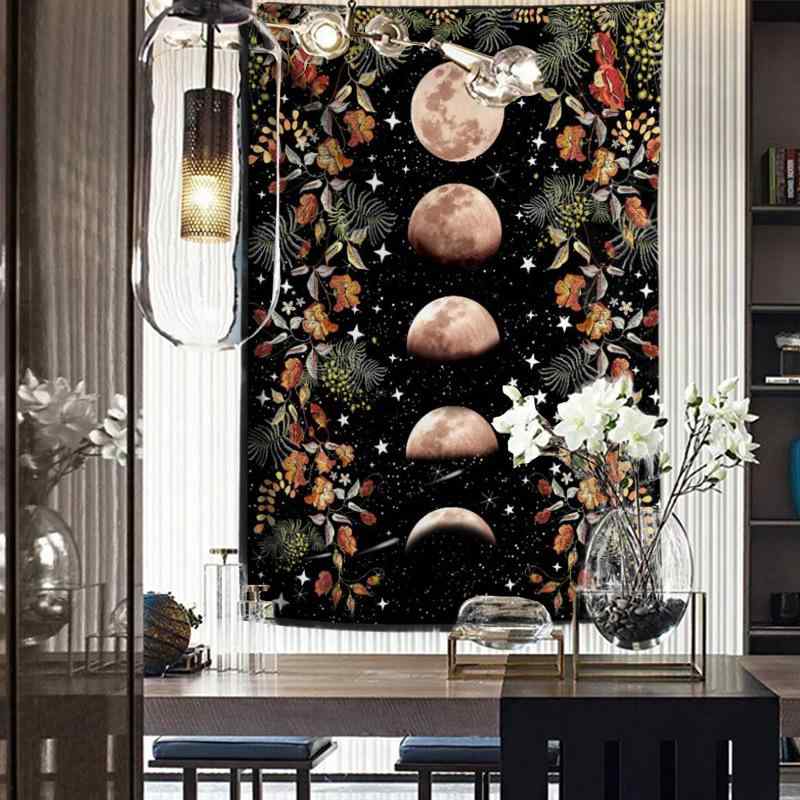 タペストリー 壁掛け インド マンダラ柄 ヘナ 手描き風アート ポリエステル ウォッシャブル インテリア..