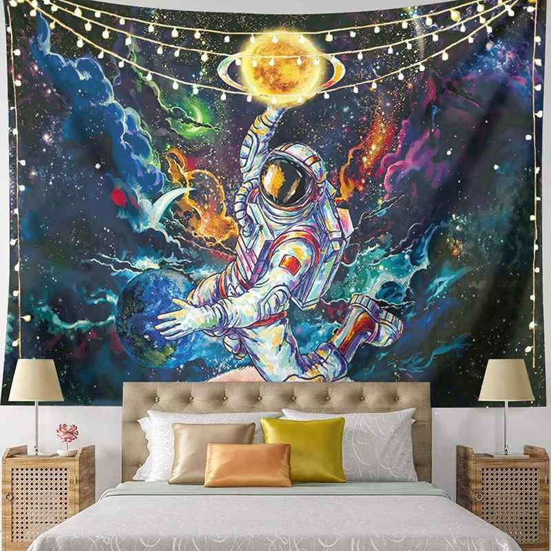 タペストリー 壁掛け 風景 抽象画 ボヘミアン風 北欧風 ポリエステル ウォッシャブル リビング 寝室 インテリア 装飾布 ショール 膝掛け マルチカラー 長方形