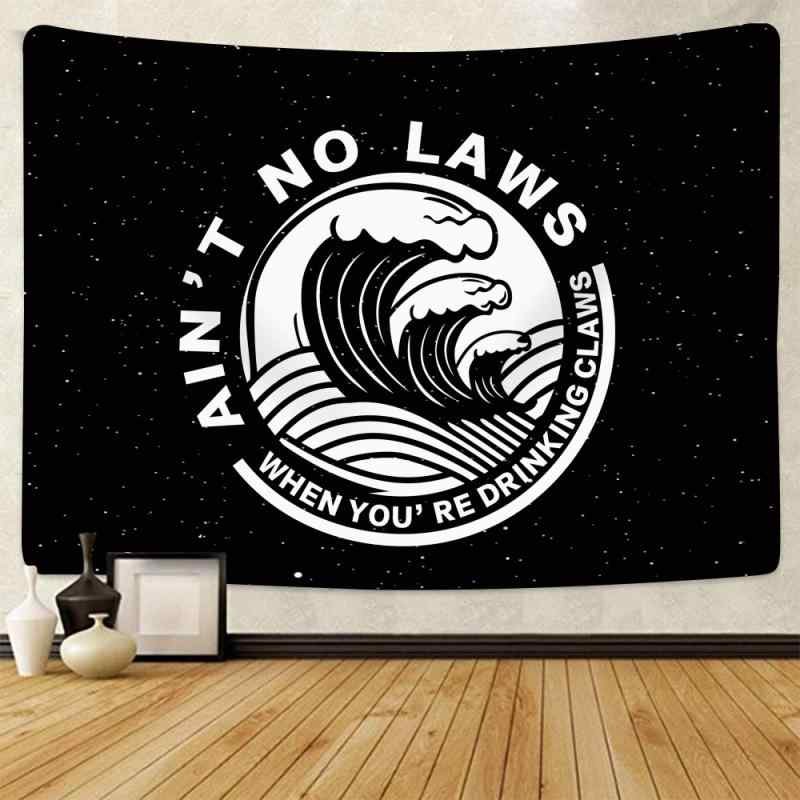 タペストリー アルファベット柄 ウォールデコレーション 壁掛け 長方形 リビング 部屋 模様替え インテリア ポリエステル製 洗濯機洗い可能(x2)