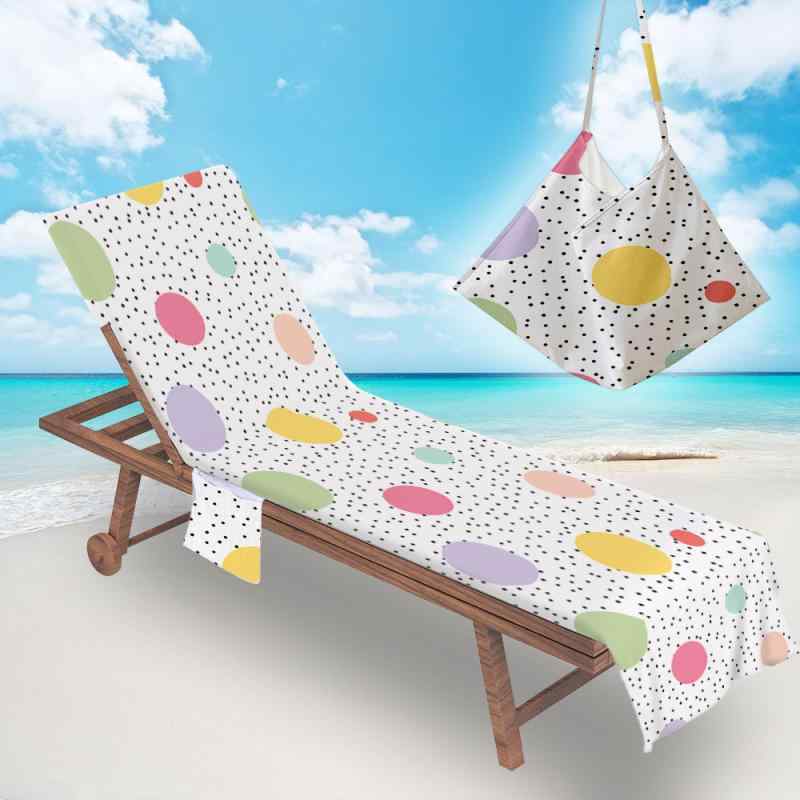 ビーチタオル マイクロファイバー 3Dデジタルプリント 幾何学模様 ラウンジチェア用カバー 吸水速乾 軽量 夏 海水浴 プール レジャー アウトドア(x2)