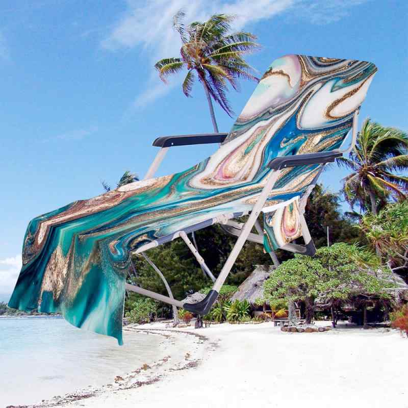 ビーチタオル マイクロファイバー チェアカバー ラウンジ用 吸水速乾 3Dデジタルプリント おしゃれ ゴ..