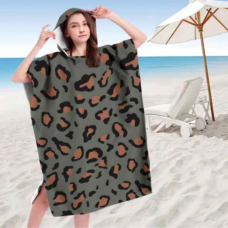 タオルポンチョ 大人用 フード付き 着るバスタオル ビーチ 海 プール お着替え 水泳 マリンスポーツ マ..