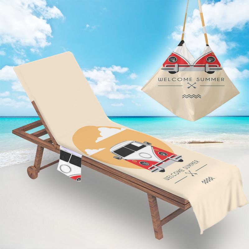 ビーチタオル サマーベッドカバー マイクロファイバー 吸水速乾 デジタルプリント 夏用 ラウンジチェア プール 海水浴 リゾート(x2)
