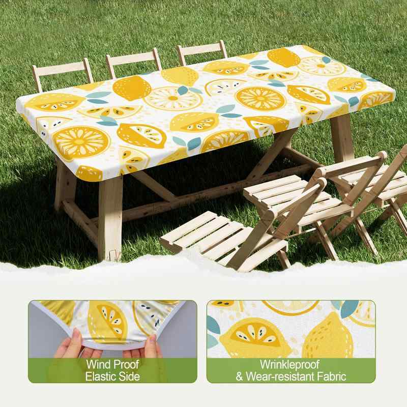テーブルクロス テーブルカバー デジタルプリント フルーツ柄 果物柄 撥水加工 防油 防汚 耐摩耗性 ポ..
