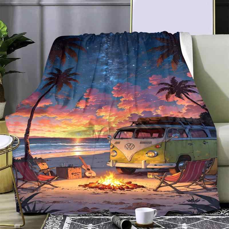 楽天花りぼんブランケット フランネル 3Dプリント 厚手 ひざ掛け 昼寝用 キャンプ アウトドア 秋冬 ポリエステル ふわふわ あったか 暖かい ソフト 柄物（x2）