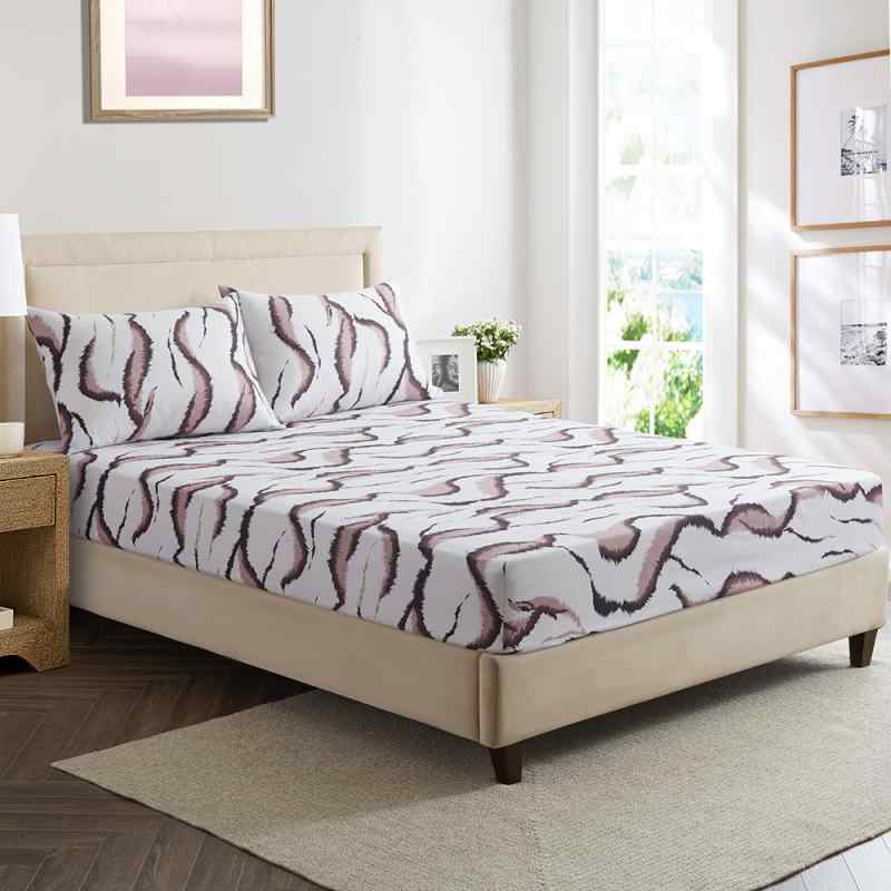 ボックスシーツ 女の子向け ピンク ヒョウ柄 レオパード アニマル柄 ポリエステル 3Dプリント 立体感 ..