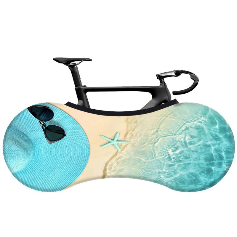 自転車 バイク カバー 防塵 伸縮性 マウンテンバイク クロスバイク 車体 ホイール用 室内保管 保護 ヒトデ柄デザイン 男女兼用 ユニセックス(x2)