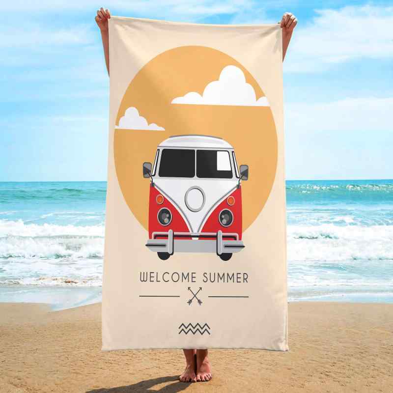 ビーチタオル マイクロファイバー 超極細繊維 吸水速乾 大判 3Dデジタルプリント 花柄デザイン 夏用 プール 海水浴 レジャー アウトドア スポーツ 旅行(x2)