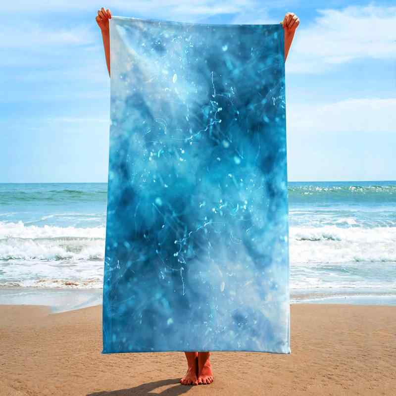 ビーチタオル 超極細繊維 マイクロファイバー 正方形 スクエア 吸水速乾 軽量 3Dデジタルプリント タイダイ柄 レジャー アウトドア スポーツ 旅行 春夏(x2)
