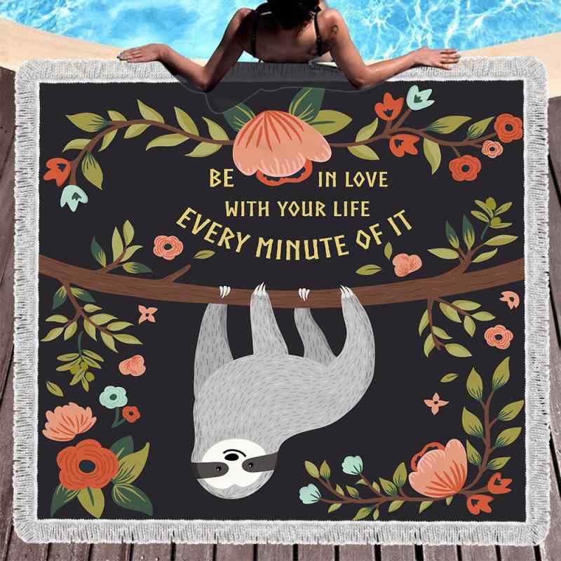 ビーチタオル マイクロファイバー 超細繊維 スクエア 幾何学模様 3Dプリント 吸水 速乾 バスタオル ラ..