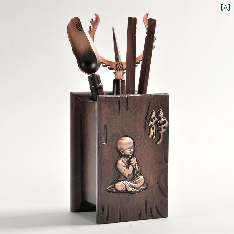 茶道具 黒檀 木製 六君子 6点セット 