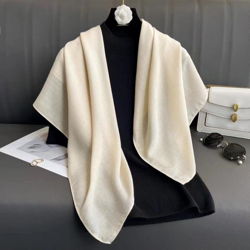 スカーフ レディース シルク 無地 大判 90x90cm ストール ヘッドスカーフ ショール 通勤 オフィス 普段使い カジュアル 日よけ 冷房対策 紫外線対策 春夏