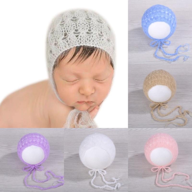 帽子 ベビー 新生児 赤ちゃん 子供用 手編み ニット帽 ハンドメイド 撮影用 ニューボーンフォト お昼寝..