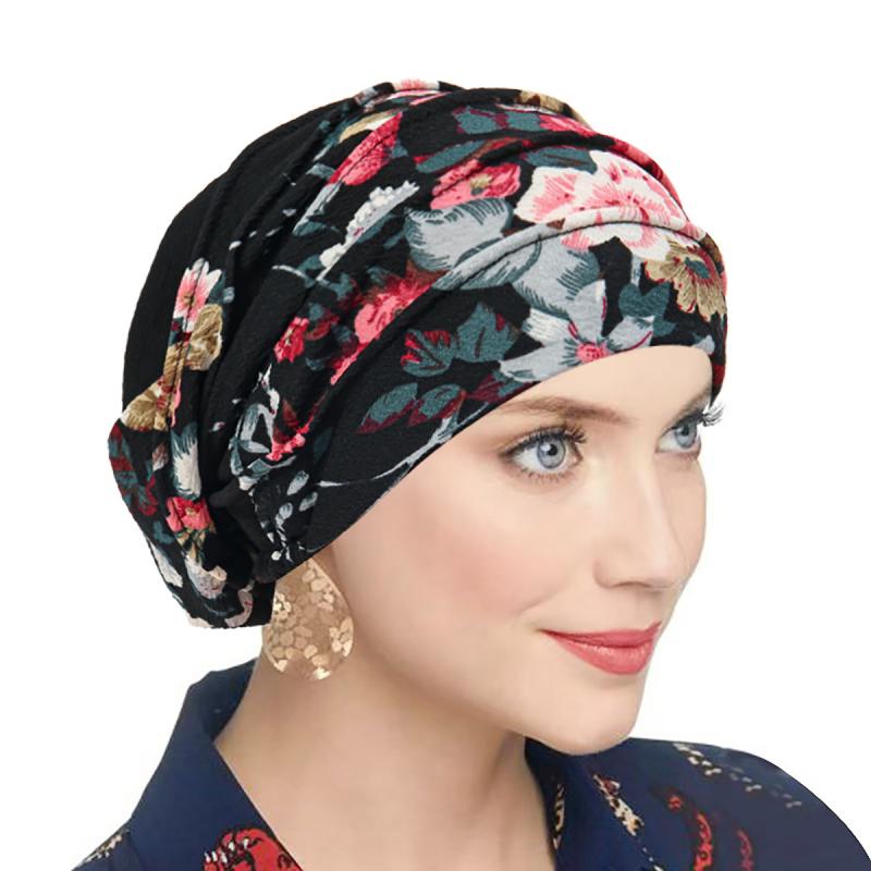 ヘッドスカーフ レディース 女性用 ターバン プリント 起毛 ルーズ 花柄 ヒョウ柄 民族風 カジュアル ..