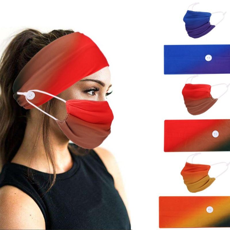 ヘアバンド メンズ マスクセット グラデーションカラー おしゃれ ストリートカジュアルスタイル 布製 チェック柄 締め付けない やわらかい ファッション小物 普段使い 多色展開