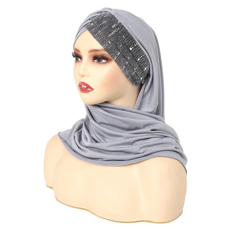 ターバン レディース フロントクロスデザイン 光沢糸 無地 ヘッドラップ ケア帽子 就寝用 室内用 外出..