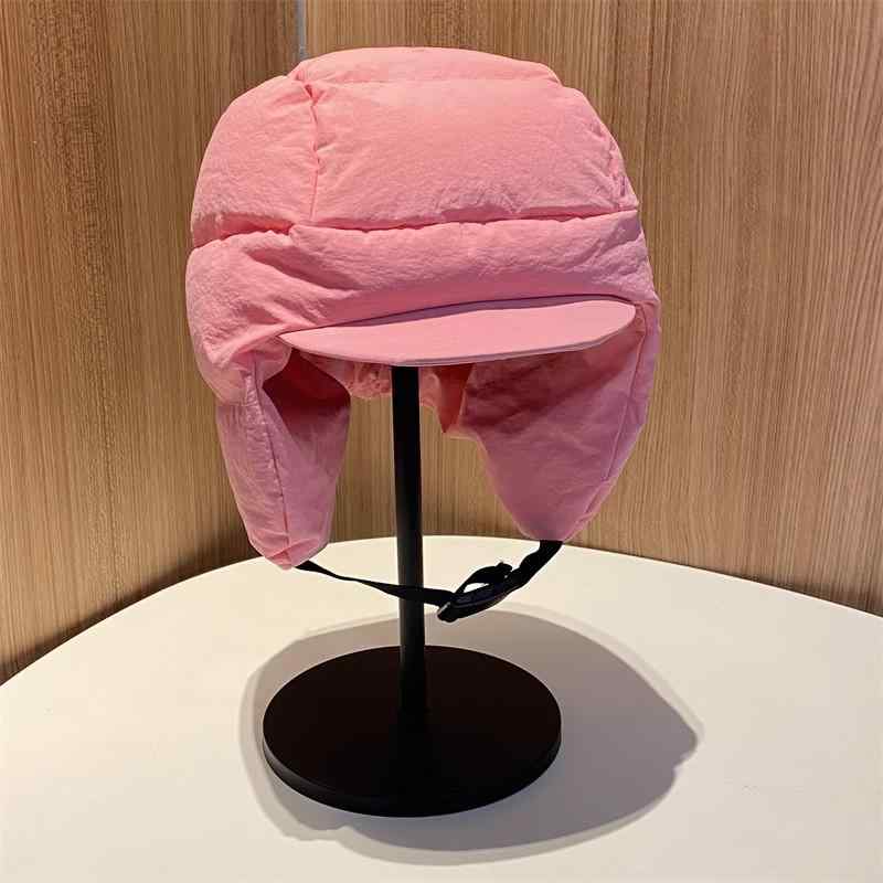 帽子 フライトキャップ トラッパーハット ユニセックス 男女兼用 ダウン 耳あて付き 防寒 防風 軽量 保温 暖かい 秋冬 サイクリング アウトドア スキー スノーボード 釣り 登山