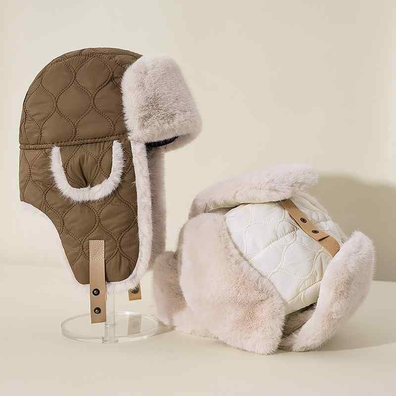 帽子 メンズ レディース パイロット帽 フライトキャップ 防寒キャップ 耳当て付き帽子 柔らか 厚手 保温 防風 防寒 首元保護 秋冬 バイク サイクリング アウトドア おしゃれ カジュアル コーデ万能 ポリエステル製 軽量