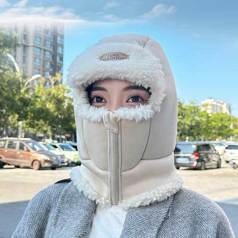 フライトキャップ レディース 防寒 防風 裏ボア 厚手 フェイクファー一体型 帽子 キャップ イヤーフラップ 顔カバー ネックウォーマー付き サイクリング スキー スノボ アウトドア 普段使い 秋冬