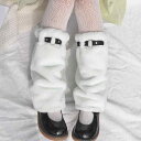 レッグウォーマー レディース 秋冬 防寒 フェイクファー ボア JKスタイル ロリータファッション ヒョウ柄 ミドル丈 保温 暖かい ふわふわ 膝カバー ルーズ...