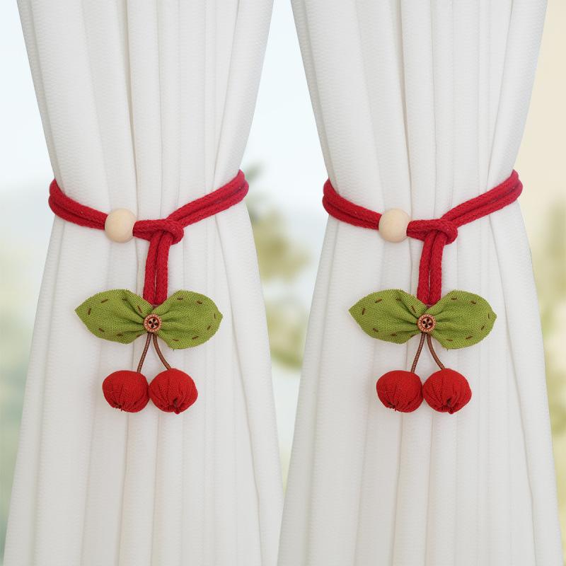 カーテンタッセル キャラクター 布製 パンプキン ボールデザイン かわいい おしゃれ 麻紐 マクラメ風 ..