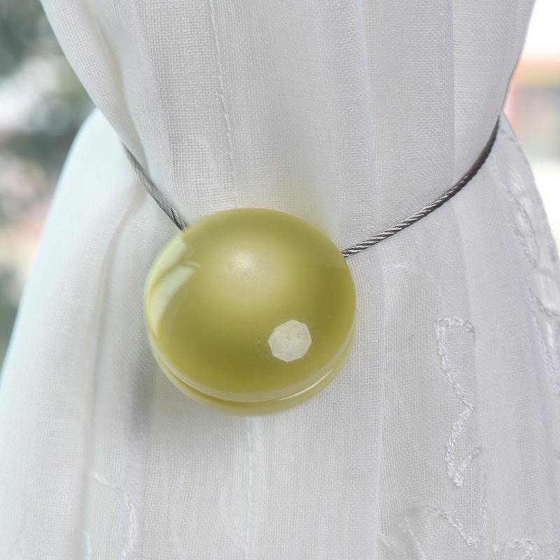 カーテンタッセル 猫眼柄 樹脂製 マグネット式 カーテン留め 紐不要 穴不要 リビング 寝室 部屋飾り お..