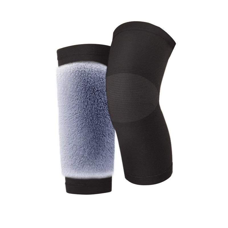 膝サポーター 男女兼用 高齢者 シニア 厚手 フェイクファー 裏ボア あったか 保温 防寒 冷え対策 関節保護 ポリエステル製 サイクリング バイク 登山 ウォーキング ランニング アウトドアスポーツ 普段使い 秋冬