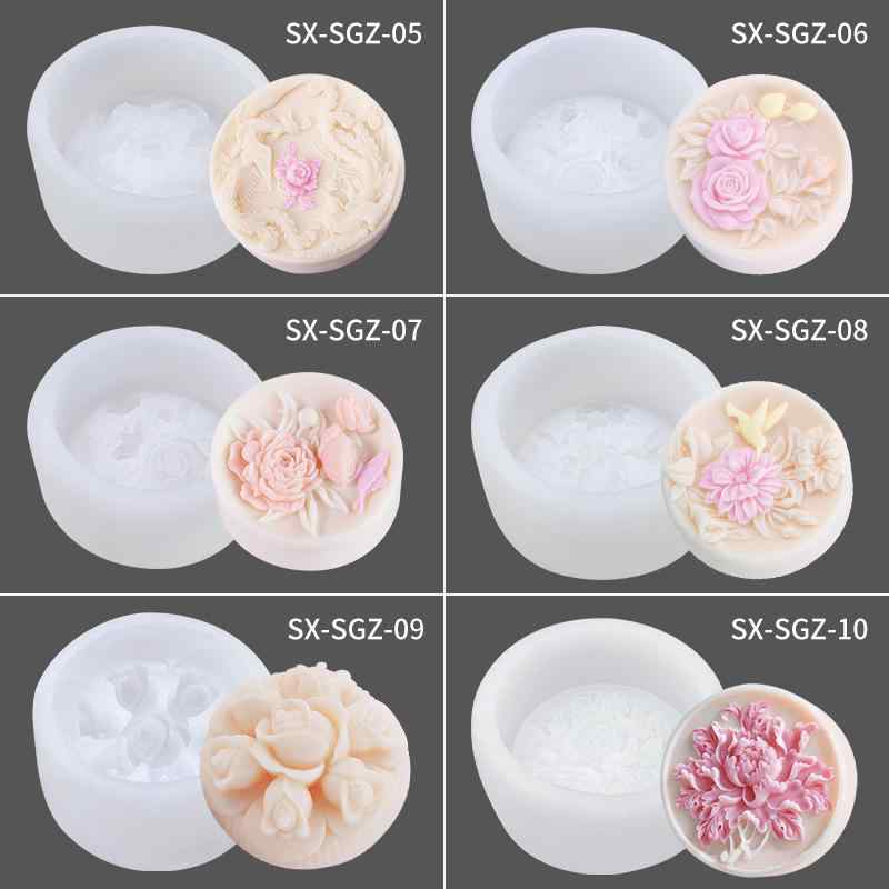 シリコンモールド バラ ローズ 花 月餅型 中秋 ムースケーキ デザート 冷菓 手作り石鹸 ハンドメイドソ..