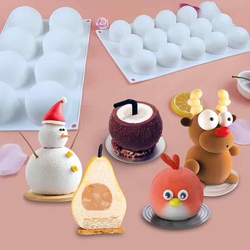 ケーキ型 シリコンモールド ムースケーキ 立体 球体 ドーム 丸型 月餅 フランス菓子 洋菓子 アイスクリ..