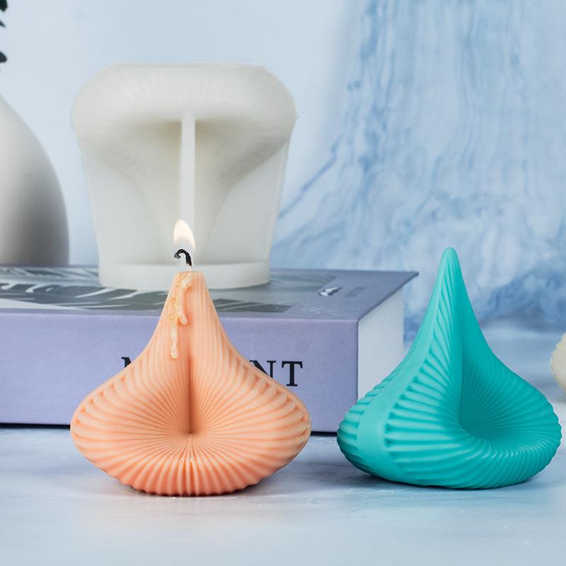 シリコンモールド ピラミッド型 ねじれ 不規則形 キャンドル ろうそく 石膏 オーナメント 手作り石鹸 ..