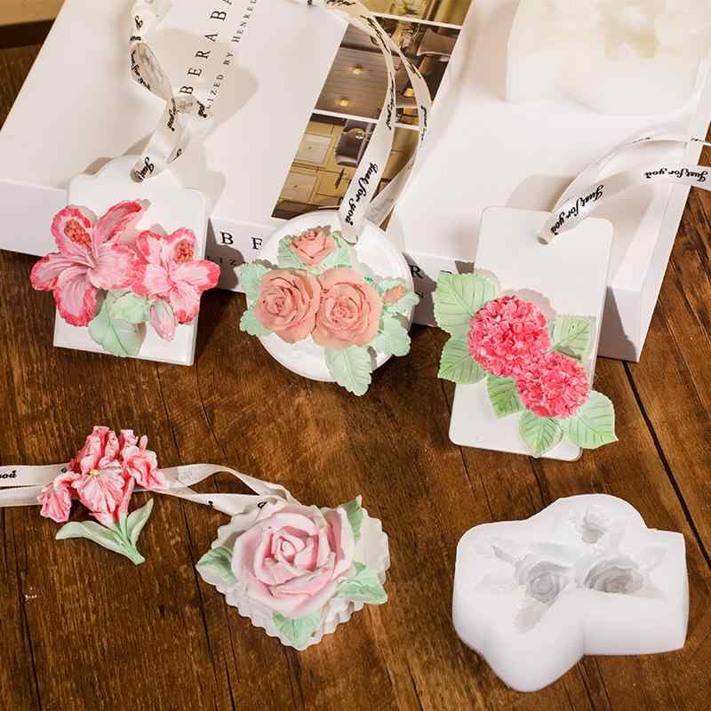 シリコンモールド アジサイ 紫陽花 花 アロマストーン アロマディフューザー 拡散石 DIY 手作り ハンド..