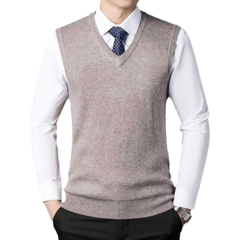 ベスト メンズ 男性用 秋冬 裏起毛 Vネック ニット 合繊 ジレ ビジネス オフィス 通勤 普段使い ファッション おしゃれ 万能 着回し 無地 大人