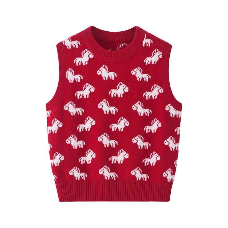 ニットベスト レディース 100%カシミヤ ラウンドネック 厚手 ジャカード織り ゆったり ビッグシルエット 秋冬 アーバンスタイル カジュアル