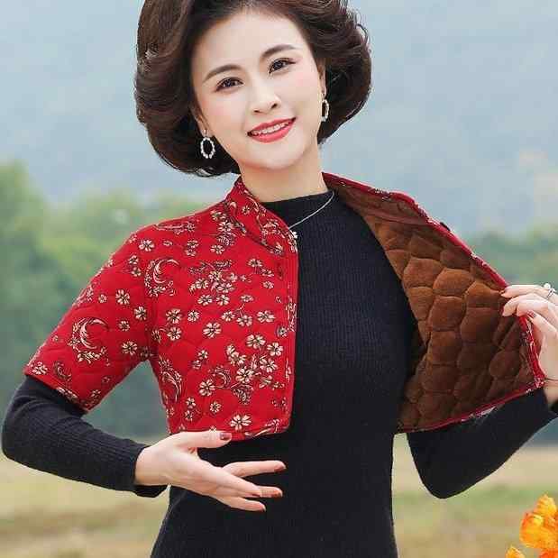 肩当て ベスト レディース 中高年女性 裏起毛 厚手 防寒 保温 就寝用 首肩冷え対策 発熱素材 綿混 あっ..