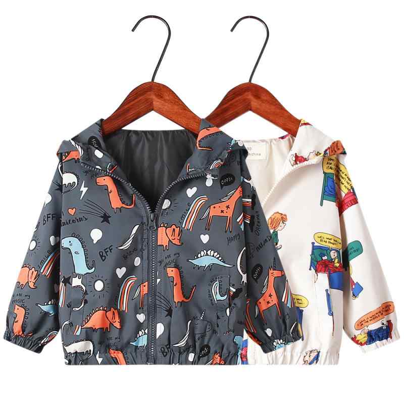 子供服 ジャケット 男の子 女の子 総柄落書き風 ウィンドブレーカー アウター フード付き 薄手 マルチ..
