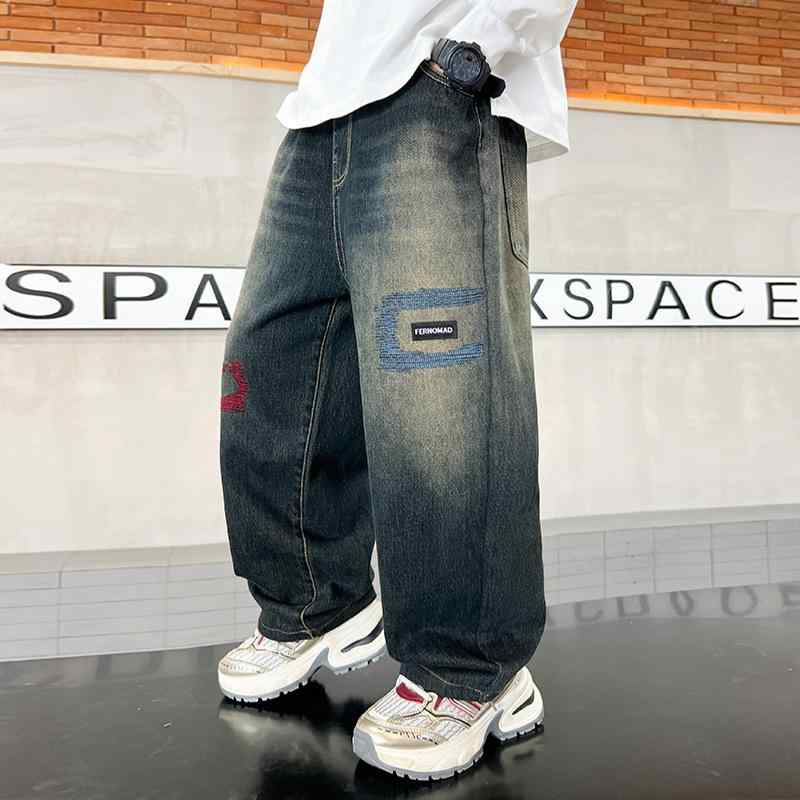 パンツ 男の子 ジュニア 子供 男児 春秋 デニム ロングパンツ 長ズボン カジュアル おしゃれ かっこい..