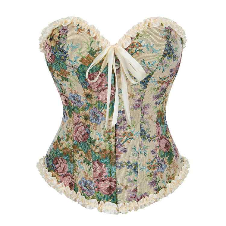 補正下着 レディース ボディスーツ ウエストシェイプ バストアップ レース コルセット風 お腹引き締め ..