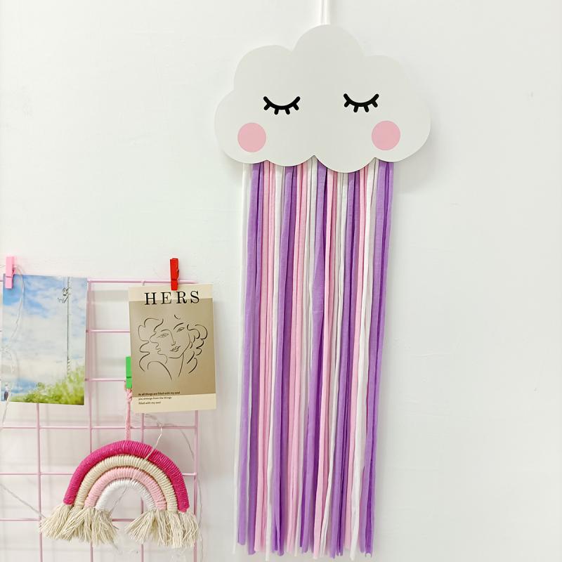 壁飾り キッズ ウォールデコレーション 子供部屋 寝室 天蓋飾り 笑顔 雲 虹 インテリア 北欧風 おしゃ..
