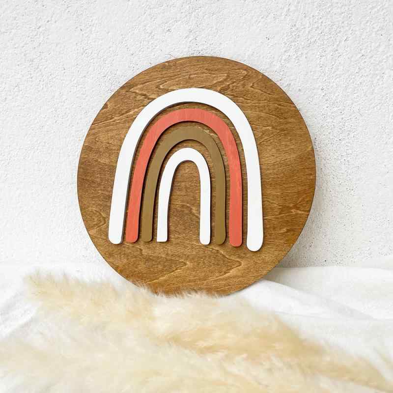 置物 子供 北欧風 木製 レインボーボード 子供部屋 インテリア 工芸品 飾り オブジェ おしゃれ かわいい フォトプロップス 誕生日 プレゼント